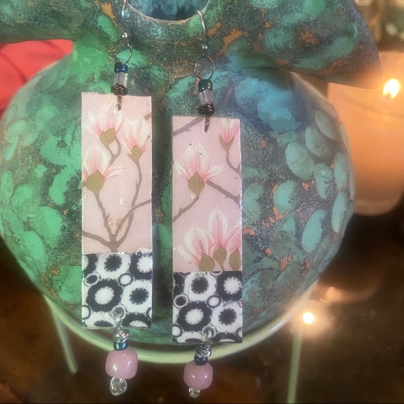 Amelia Pastiche Design Jewelry - AMELIA PASTICHE DESIGN  Magnolia blossom earrings